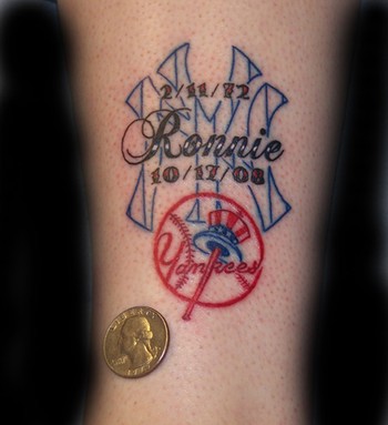Tattoos yankees tribute